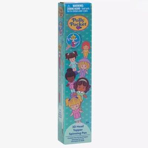 Polly Pocket 3D Head Topper Spinning Blind Box Pen New!